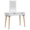vidaXL Sminkebordsett FAUSKE 2 pcs Hvit 100 x 50 x 143 cm