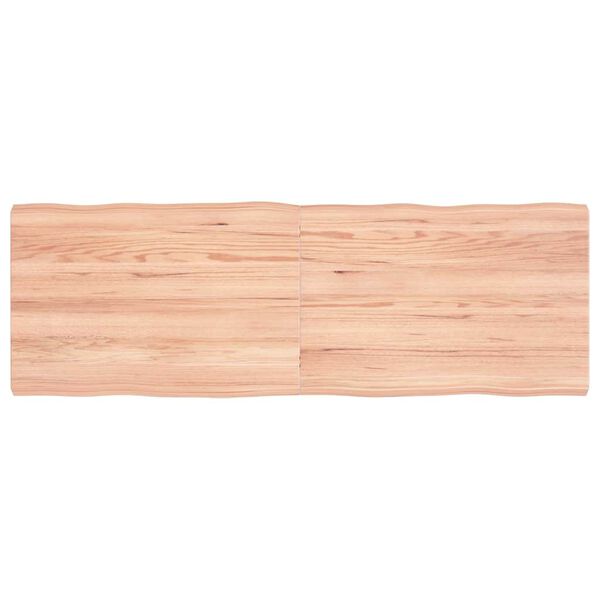 vidaXL Bordplate lysebrun 120x40x(2-4)cm behandlet heltre naturlig