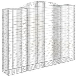vidaXL Gabionkurv buet 300x50x220/240 cm galvanisert jern