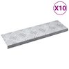 vidaXL Trinn 10 stk. 60 x 18 x 2,5 cm s&oslash;lv Aluminium Rektangul&aelig;r