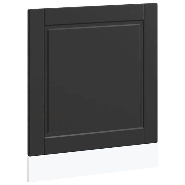 vidaXL Oppvaskmaskin panel Porto svart 60x1,5x57 cm konstruert tre