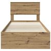 vidaXL Sengestamme med skuff Artisan Eik 90 x 190 cm Konstruert tre