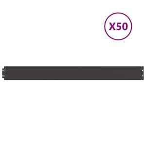 vidaXL Plenkanter 50 stk svart 10x103 cm kaldvalset st&aring;l