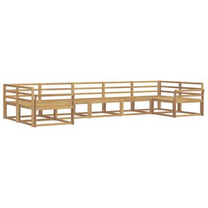 vidaXL Utend&oslash;rs sofa-sett 7 pcs Hvit Solid akasietre