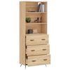 vidaXL Highboard sonoma eik 69,5x34x180 cm konstruert tre