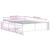 vidaXL Sengeramme uten madrass artisan eik 135x190 cm konstruert tre