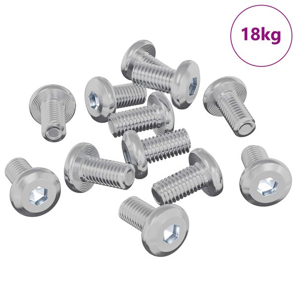 vidaXL L&aring;seskrue Ensfarget 4865 pcs s&oslash;lv St&aring;l