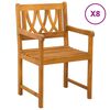 vidaXL Utend&oslash;rs benk 8 pcs Naturlig 56 x 55,5 x 90 cm Solid akasietre