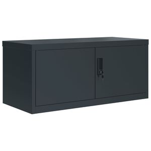 vidaXL Arkivskap antrasitt 90x40x40 cm st&aring;l