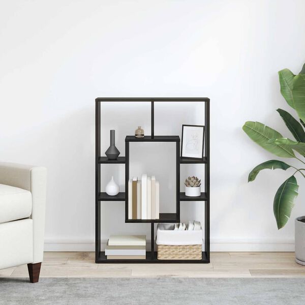 vidaXL Bokskap Svart Eik 63 x 20 x 90 cm Konstruert tre