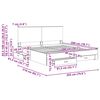 vidaXL Sengestamme med skuff Sonoma eik 200 x 200 cm Konstruert tre