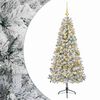 vidaXL Kunstig juletre med julekuler 120 cm 150 LED-lys Varmhvit