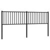 vidaXL Utskiftbar sengegavl i metall svart 180 cm