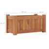 vidaXL Høybed 50x25x25 cm heltre teak