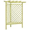 vidaXL Hj&oslash;rnepergola med benk 130x130x197 cm impregnert furu