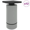vidaXL M&oslash;belf&oslash;tter Justerbar 12 stk. Hvit 64 x 64 x 100 mm PP