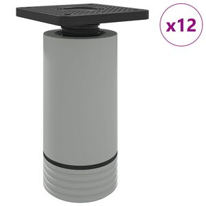 vidaXL M&oslash;belf&oslash;tter Justerbar 12 stk. Hvit 64 x 64 x 100 mm PP