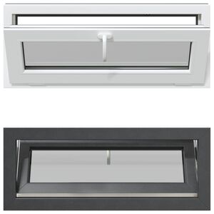 vidaXL Kj&oslash;levindu RISOR 100 x 40 cm PVC og glass