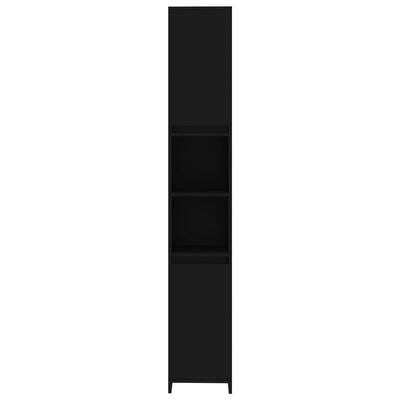 vidaXL Baderomsmøbler 4 deler svart sponplate