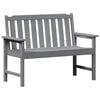 vidaXL Hagebenk Lysegr&aring; 120 x 59 x 88 cm HDPE