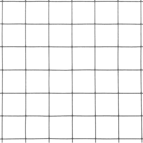vidaXL Trådgjerde kylling stål med PVC-belegg 10x0,5 m grå