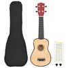 vidaXL Sopran-ukulele sett med veske for barn lyst tre 23