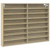 vidaXL Vitrineskap sonoma eik 100x8,5x75 cm konstruert tre