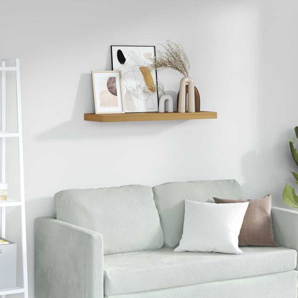 vidaXL Vegghylle Veggmontert Brun 80 x 23,5 x 4 cm Konstruert tre