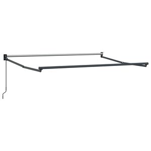 vidaXL Manuell uttrekkbar markiseramme Antrasitt 2,5 x 2 m Aluminium