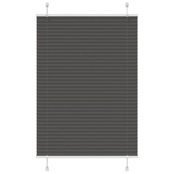 vidaXL plisségardin sort 85x100 cm Stoff Bredde 84,4 cm Polyester