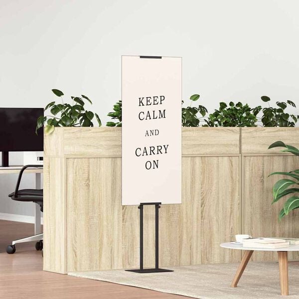 vidaXL Messe Utstillinger Svart 30 x 23,5 x 210 cm St&aring;l