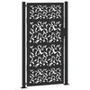 vidaXL Hageport svart 100x175 cm st&aring;lbladdesign