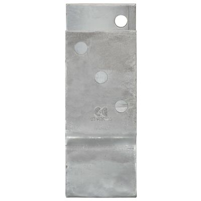 vidaXL Gjerdespyd 6 stk sølv 9x6x15 cm galvanisert stål