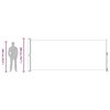 vidaXL Uttrekkbar sidemarkise 200x500 cm svart