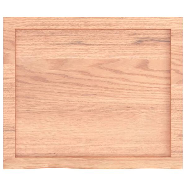 vidaXL Benkeplate til bad lysebrun 60x50x(2-4) cm behandlet heltre