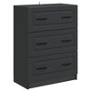 vidaXL Skuffeskap Svart 66 x 34,5 x 87 cm Konstruert tre