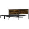 vidaXL Sengeramme i metall uten madrass r&oslash;kt eik 180x200 cm