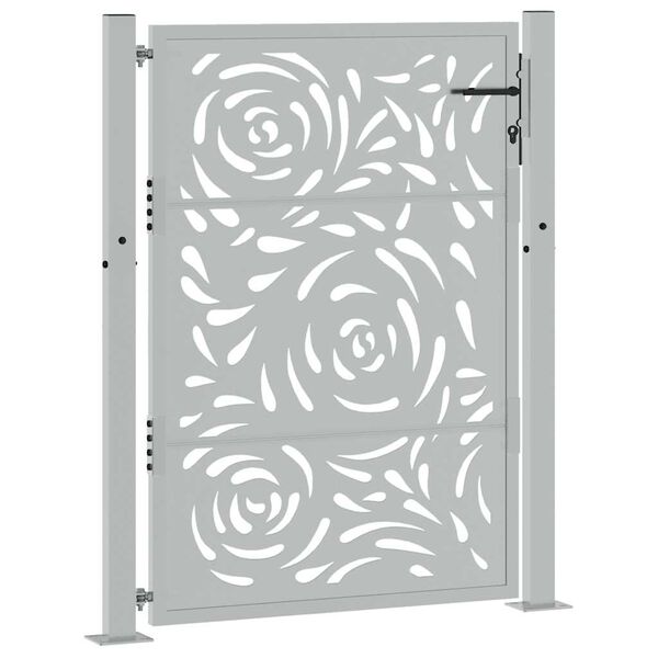 vidaXL Hageport 100x125 cm værbestandig stål flammedesign