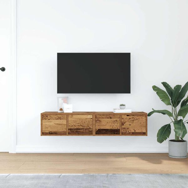 vidaXL TV-benker 2 stk gammelt tre 60x31x25,5 cm konstruert tre