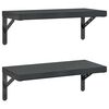 vidaXL Vegghyller 2 stk 50x23,5 cm svart rustfritt st&aring;l