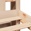 vidaXL Seng med bokhylle uten madrass 135x190 cm heltre furu
