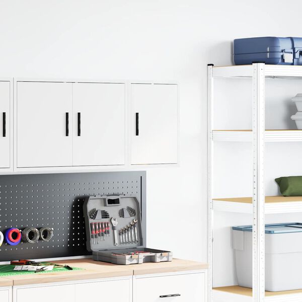 vidaXL Garasje veggskap hvit konstruert tre