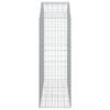 vidaXL Gabionkurv buet 150x50x140/160 cm galvanisert jern