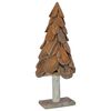 vidaXL Juletre med stativ Brun 91 cm Heltre teak
