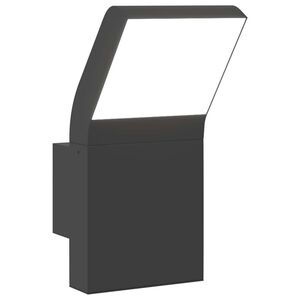 vidaXL Veggmontert LED-utelampe svart st&oslash;pt aluminium
