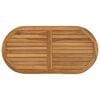 vidaXL Bordplate Oval Massivt Teaktre Naturlig
