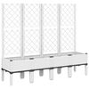 vidaXL Plantekasse med espalier hvit 160x40x142 cm PP