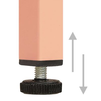 vidaXL Oppbevaringsskap rosa 80x35x101,5 cm stål