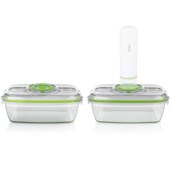 Princess Matbeholdersett 2 stk L gjennomsiktig