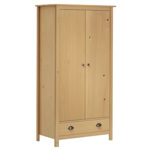 vidaXL Garderobeskap 2 d&oslash;rer Hill 89x50x170 cm heltre furu